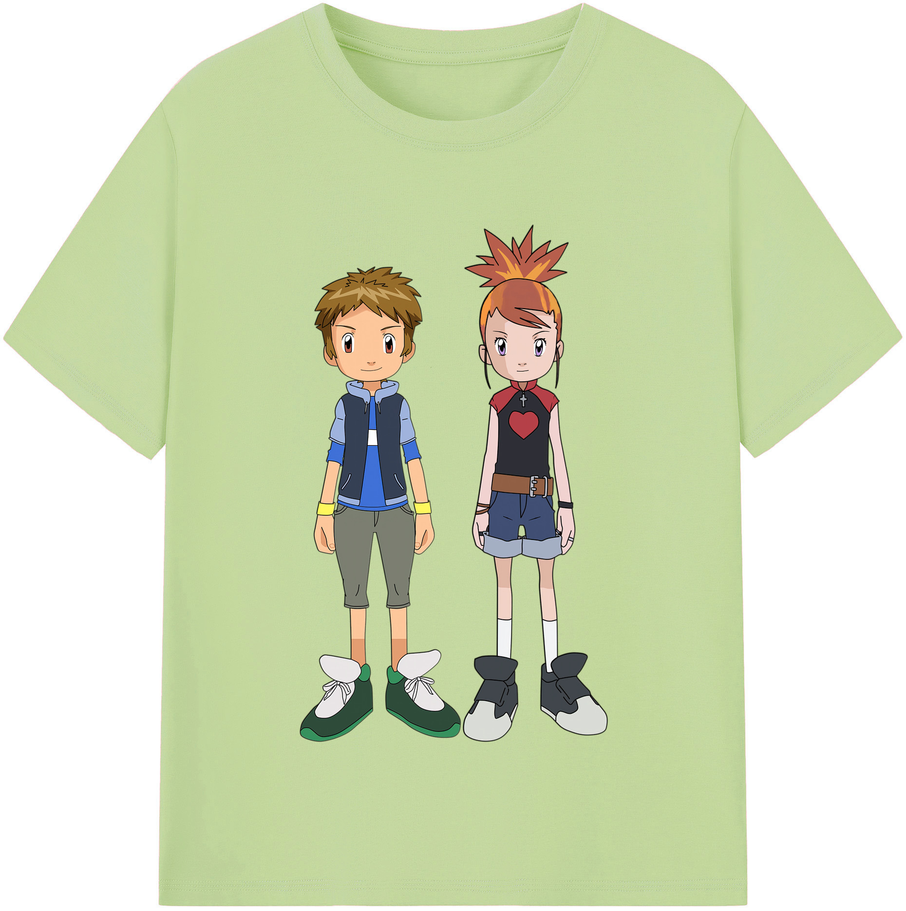 （画像用） Digimon デジタルモンスター/デジモン 綿100％半袖Tシャツ（フロントプリント）